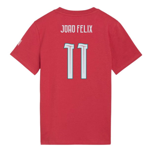 2026-2027 Portugal FtblCulture Tee (Red) - Kids (Joao Felix 11)-SoccerKits Hub | Buy Soccer Jerseys Online